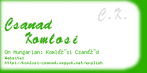 csanad komlosi business card